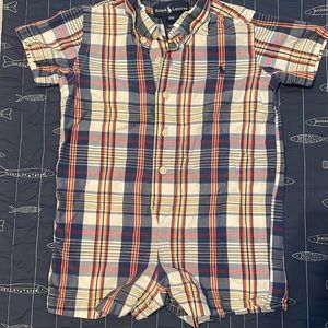 Baby polo romper excellent condition 9m